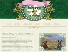 Tablet Screenshot of luckypawzpetservices.com